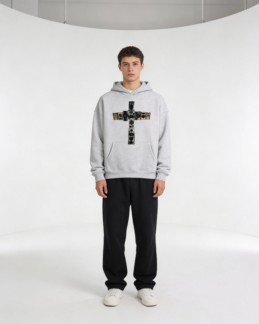 Speakers Cross Hoodie